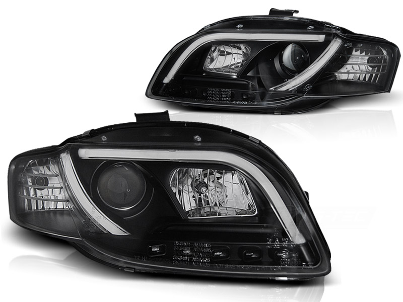 Headlight set Audi A4 8E B7 04-07 clear/black