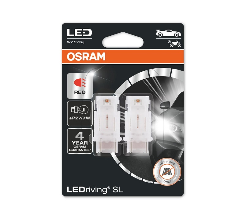 Osram Lamp LED P27/7W Fitting Rood  LEDriving W2,5x16q