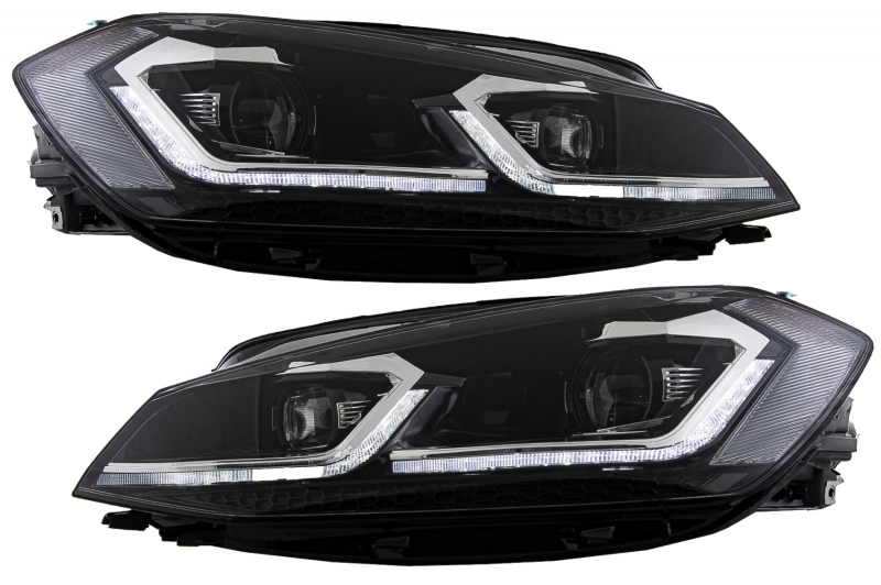 Headlights suitable for VW Golf 7.5 VII Facelift (2017-up) with Sequential Dynamic Turning Lights