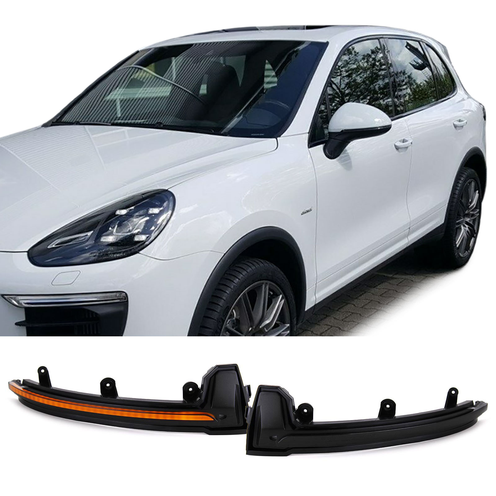 Knipper light mirror Porsche Cayenne 14-17 LED SEQ